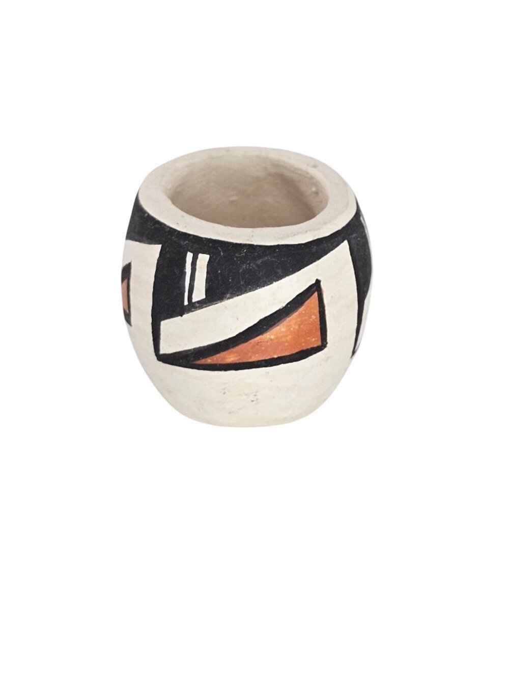 Vintage Acoma New Mexico Pueblo Pottery Miniature Pot Bowl Vase Planter Signed